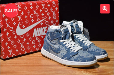 JBF Custom Supreme x Air Jordan Denim For Sale Sizes 12