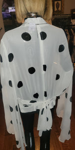 Diamond Turtleneck Polka Dot Loose Shirts PLUS SIZE