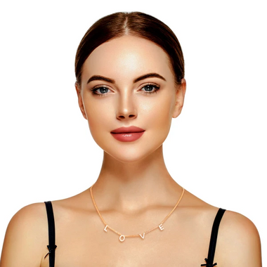 Gold Love Station Necklace